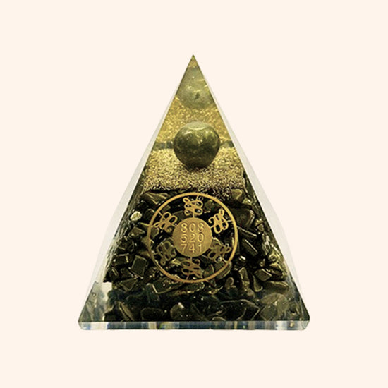 3 INCH PYRITE ZUBO COIN CRYSTAL PYRAMID