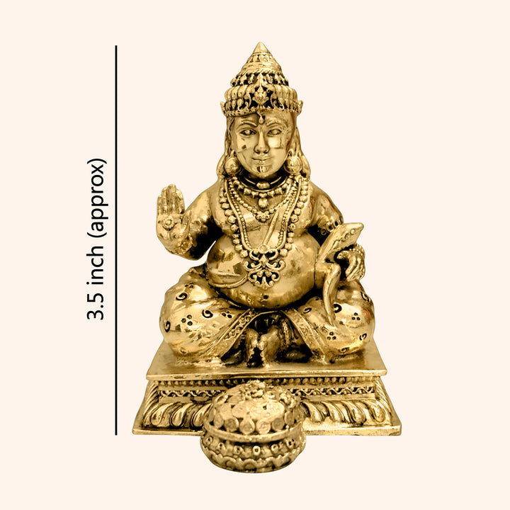 VASTU VARDAN BRASS DHAN KUBER JI 3 INCH (APPROX) - Image 4