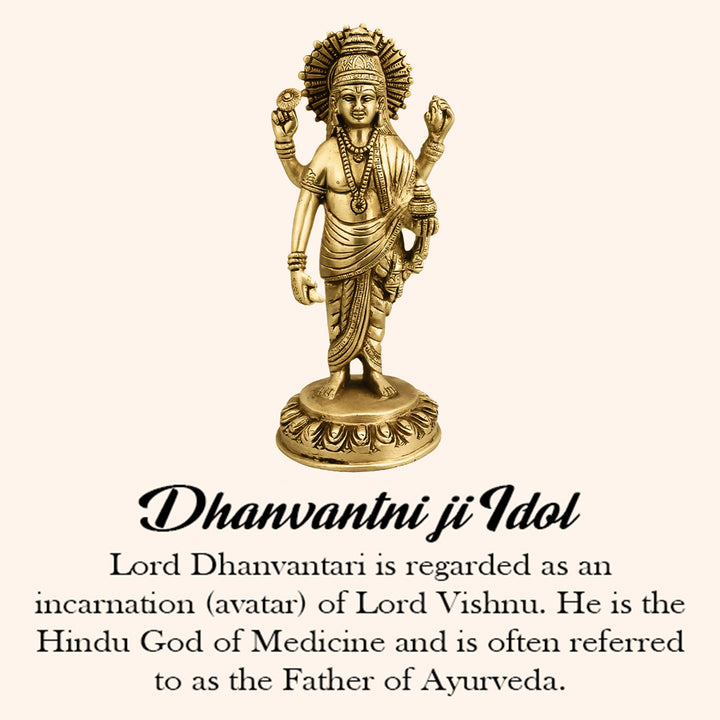 VASTU VARDAN BRASS DHANVANTRI STATUE - Image 3