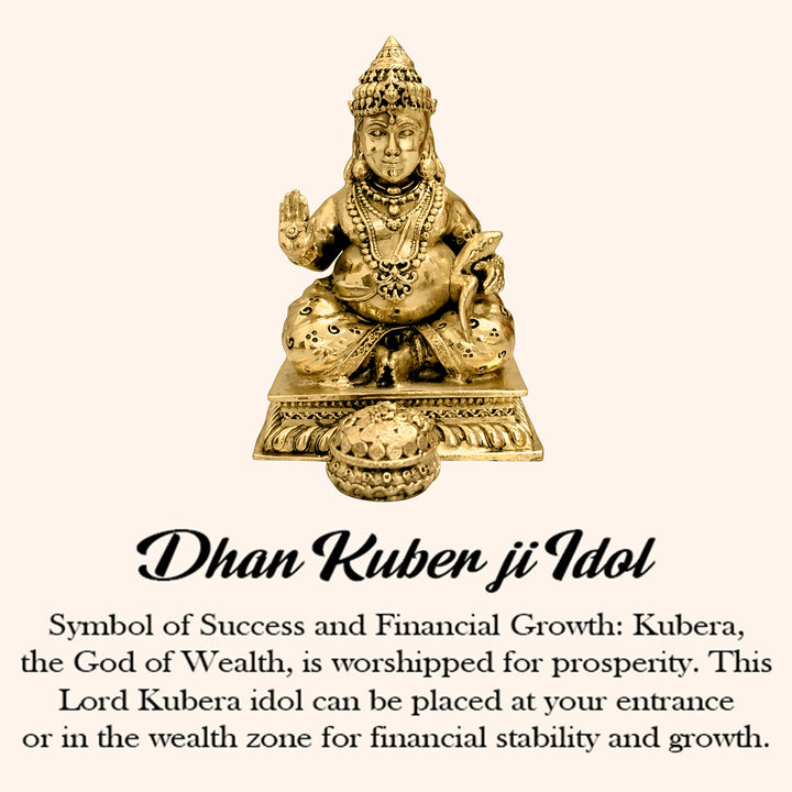 VASTU VARDAN BRASS DHAN KUBER JI 3 INCH (APPROX) - Image 3